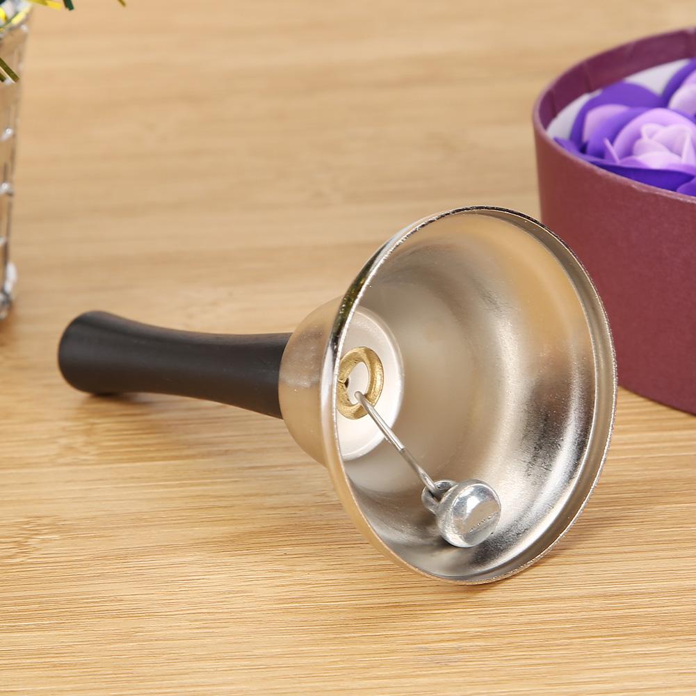 2 Colors Metal Hand Bell Gold Silver Christmas Xmas Necessity Year Party Celebrate Rattle Tool Decoration Supplies Accessory