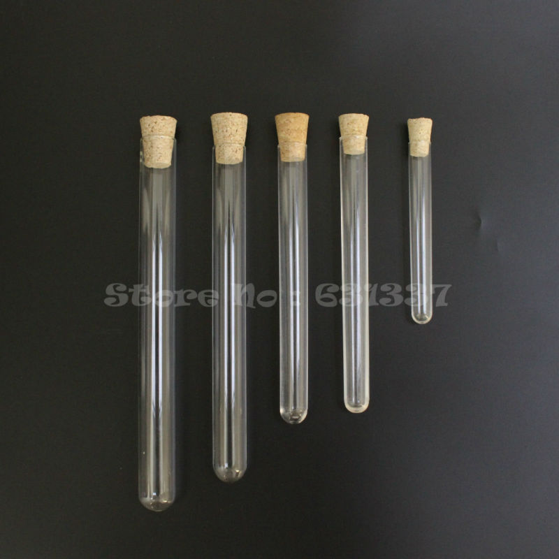 Plastic Reageerbuis Met Kurk 20x150mm Clear Glazen Muur 34 ml-Pack Van 10 pcs