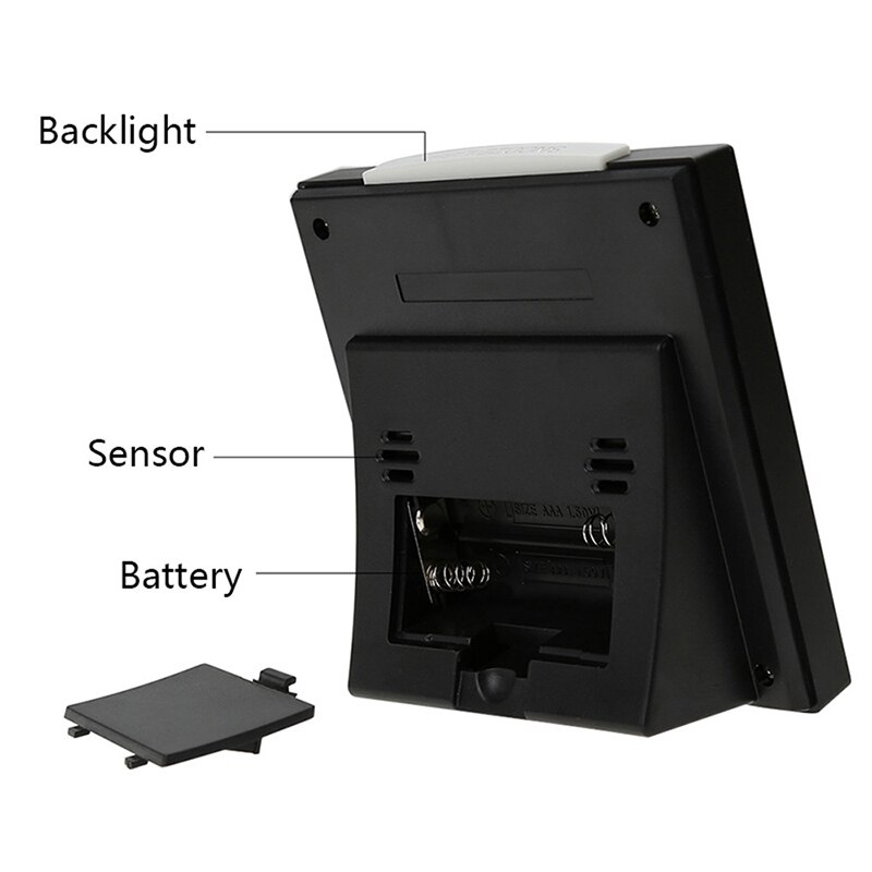 Electronic Digital Alarm Clock Digital Clock Calendar Voice Control LCD Screen with Backlight Display for Home Bedroom or Office