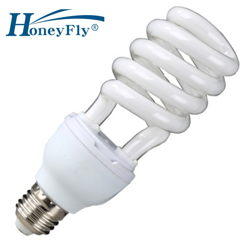 Honningfly fuld spiralrør energibesparende lampe  ac220-240v 20w/28w e27 halv spiral lysstofrør hjemme belysning