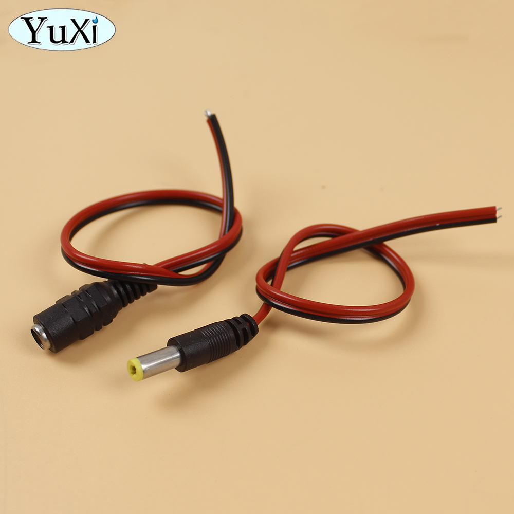 Conector macho y hembra para cámara CCTV, extensión de Cable de CC, 5 piezas, 2,1x5,5 MM, 12V