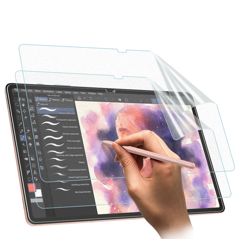 Screen Protector Zoals Papier Voor Samsung Galaxy Tab S7 Plus 12.4 , papier Textuur Film Anti-Glare Hd Clear Pet Films Voor S7P
