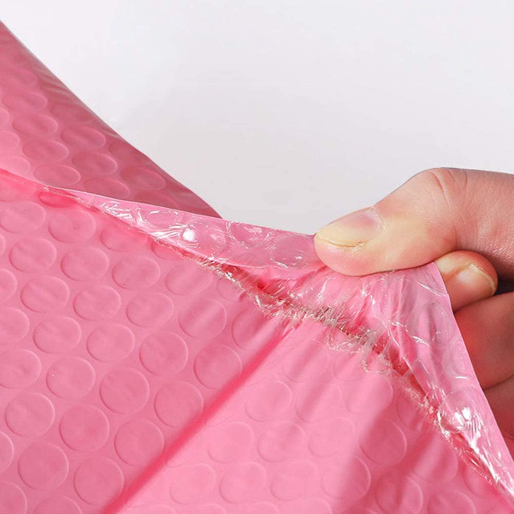 50 st/pack bubble mailer vadderade kuvert ,a4 a5 kuvert poly mailer självförslutande rosa