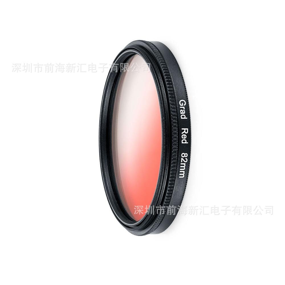 UV CPL FLD Ster ND2 ND4 ND8 Geleidelijke Kleur Filter Lens Hood Cap Cleaning Pen voor Panasonic Lumix DC FZ80 FZ82 FZ83 FZ85 Camera: Gradual Red