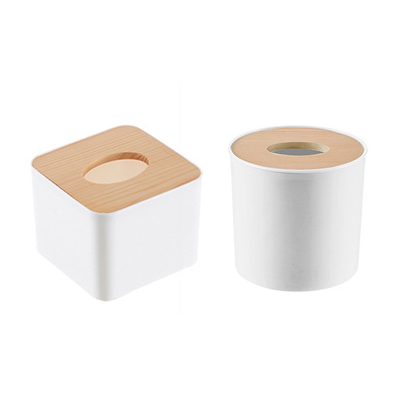 Tissue Roll Paper Wooden Tissue Box Home Bathroom Car Tissue Box Container Towel Napkin Log Tissue Holder