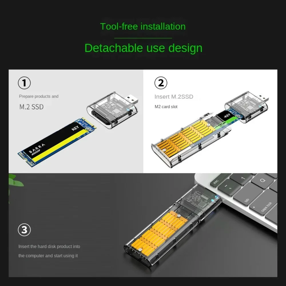 MAIWO M.2 NGFF SATA SSD Enclosure Case M.2 To USB 3.0 Gen 1 5Gbps High-speed SSD Enclosure For SATA NGFF SSD 2242 2260 2280mm