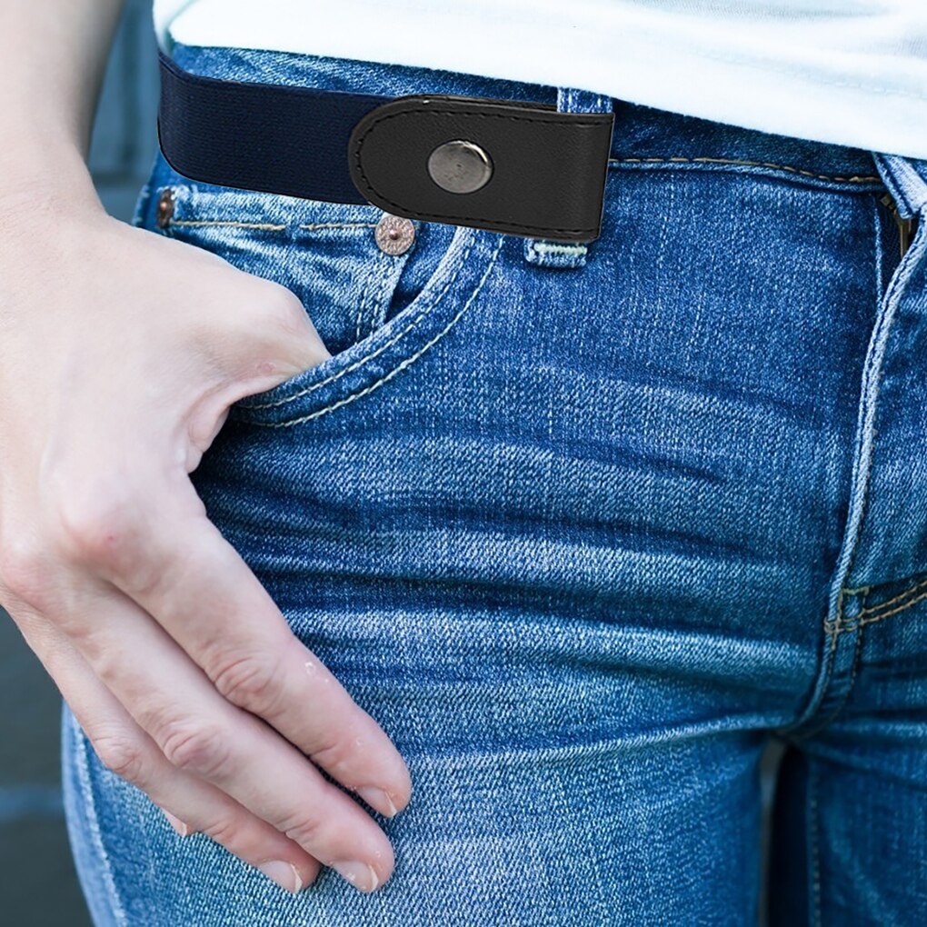 Buckle-Free Belt For Jean Pants,Dresses,No Buckle Stretch Elastic Waist Belt For Women/Men,No Bulge,No Hassle Waist Belt
