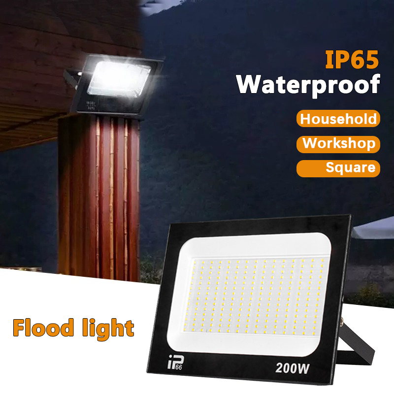 Reflector LED para exteriores IP66, foco de luz impermeable para camino, 10W, 20W, 30W, 50W, 100W, 200W, lámpara para jardín, porche y patio