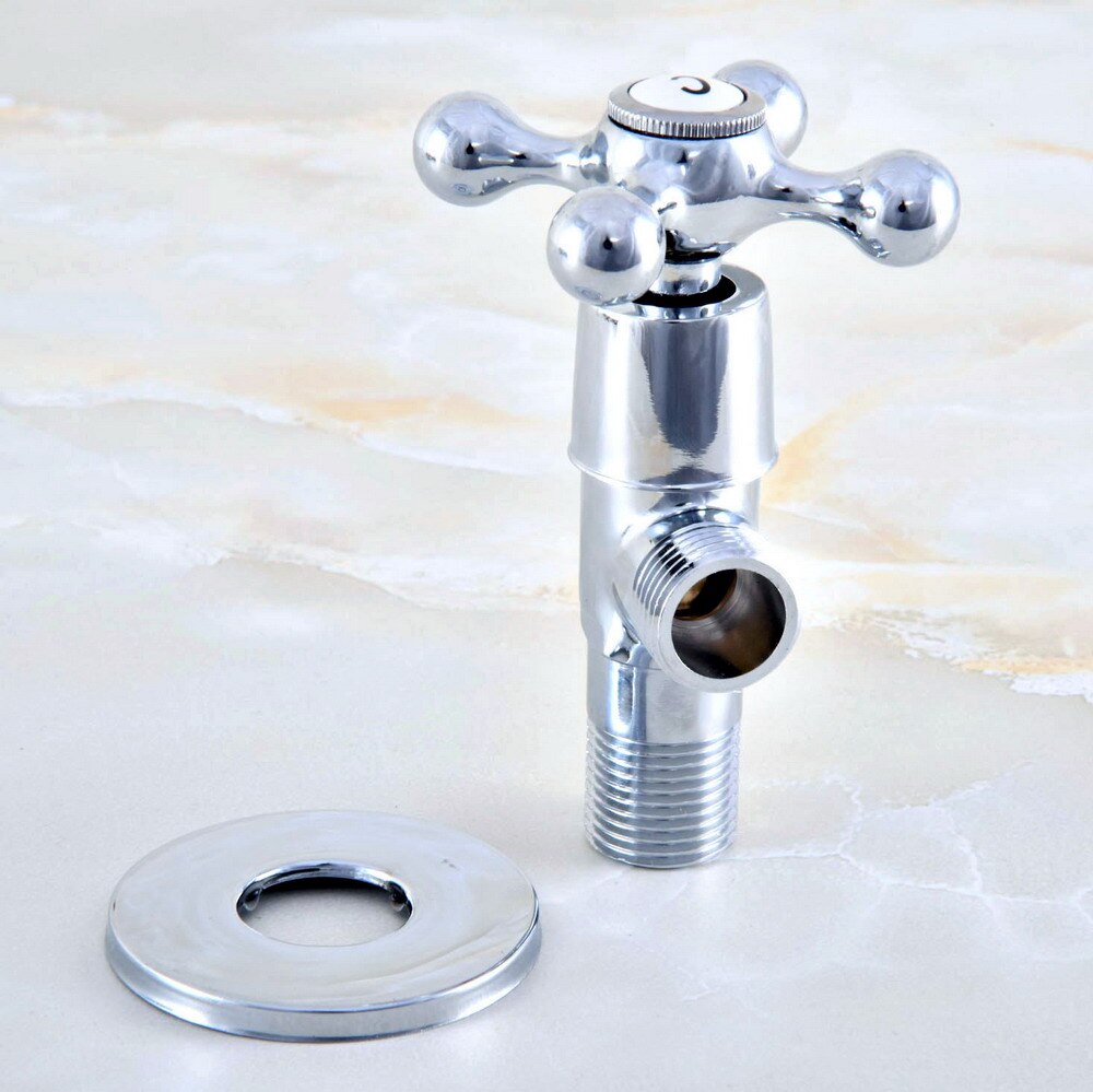 Gold Schwarz Antike Durcheinander Dreieck Ventil Wasser Kontrolle Ventil Schlecht Wasserhahn Wasser Ventil 1/2*1/2 Durcheinander Winkel ventile KD1439: Chrom