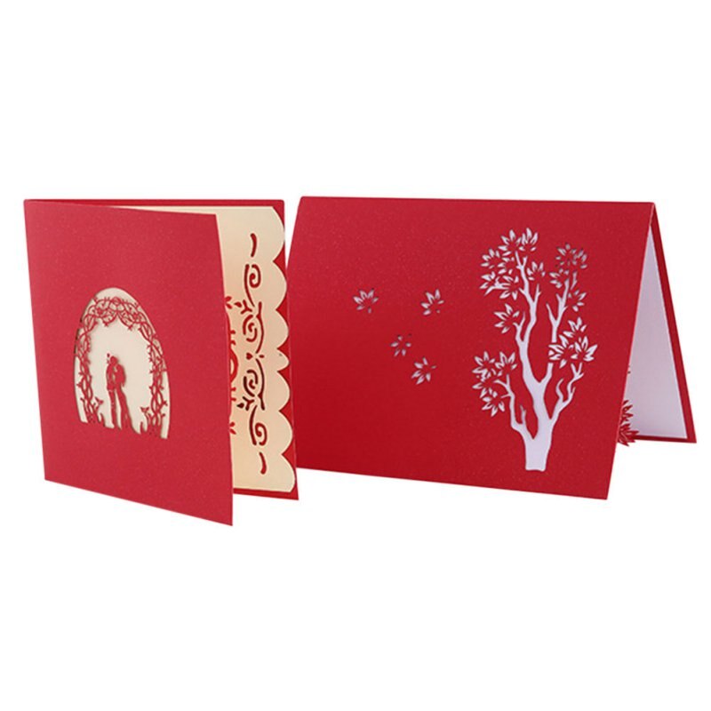 3D Pop-Up Cards Birthday Card Romantic Valentine's Day Wedding Card Birthday Cake Greeting Card Year Postcard Card #
