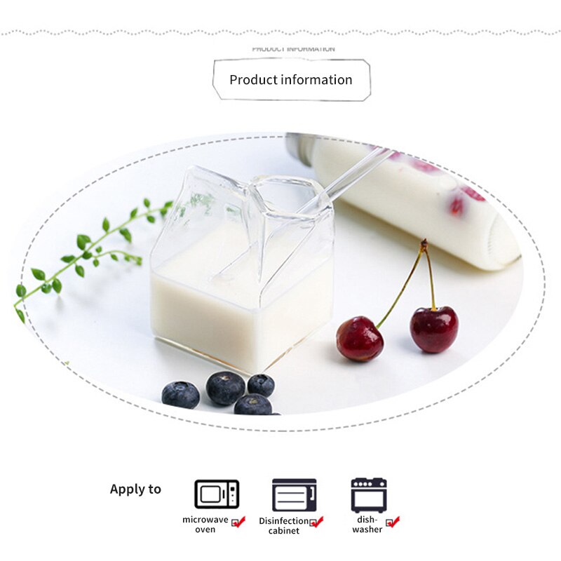 Milk Glass Bottle Creamer Carton Glass Cup Coffee Glass Juice Cup Pure Handmade Crafts