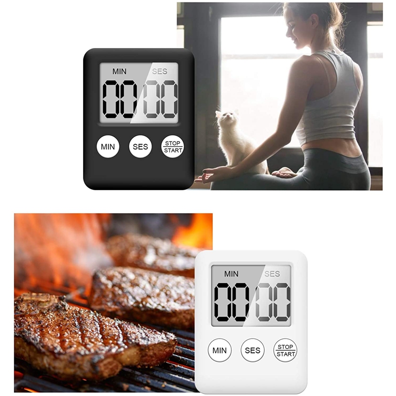 Digital Kitchen Timer, 4 Pieces Kitchen Alarm Clock With Alarm Reminder Function, Timer Magnetic Egg Timer Kitchen Clock