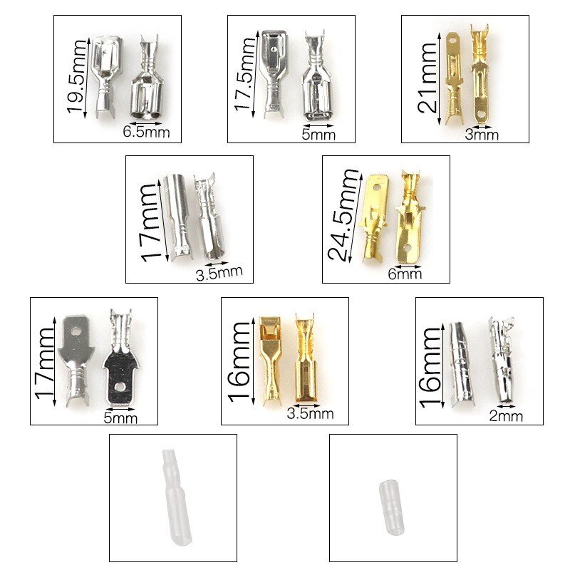 150Pcs 2.8/4.8/6.3mm Crimp Terminals Insulated Seal Electrical Wire Connectors Crimp Terminal Spade Connector Assortment Kit
