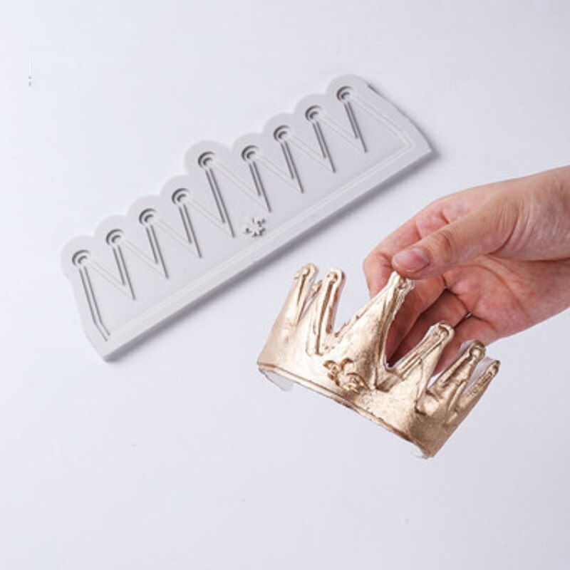 Varios molde de corona Imperial molde de silicona Fondant herramienta de decoración de pasteles Gumpaste Sugarcraft, formas de Chocolate hornear