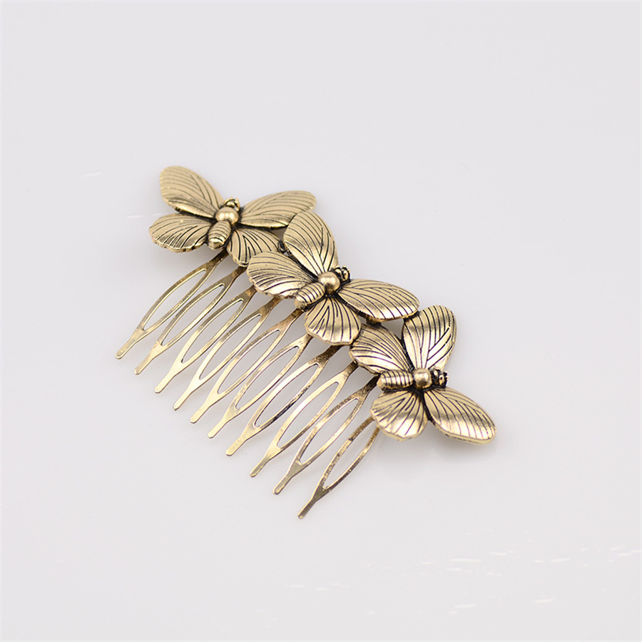 Korean Hair Side Combs French Hair Comb Straight Teeth Hair Clip Comb Twist Hair Comb Bridal Wedding Veil Comb Hair Accessories: Pink