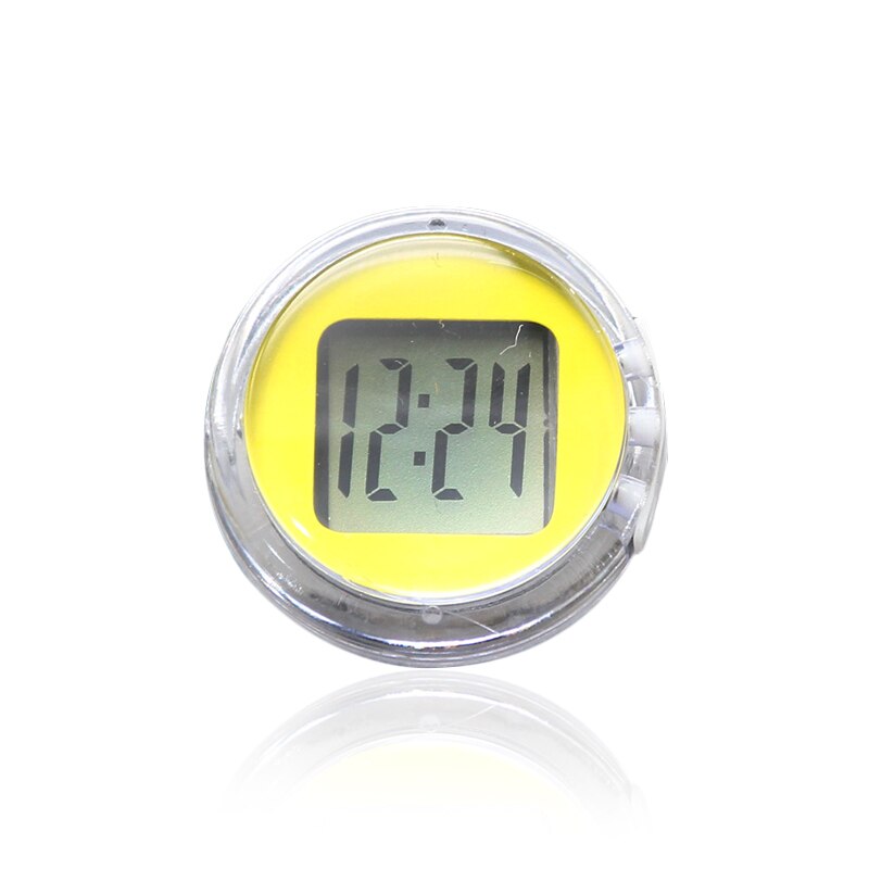 ZSDTRP Universal Motorcycle Clocks Watch Waterproof Stick-On Motorbike Mount Watch Moto Digital Clock: Yellow