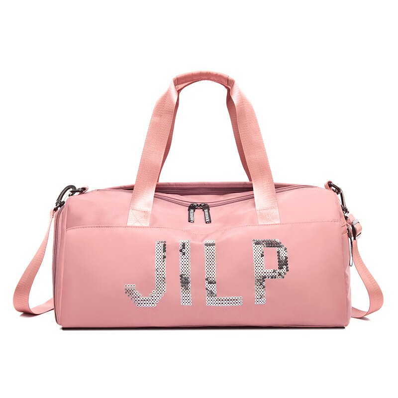 Short-Term Travel Bag High capacity Female Tourism outside the Travel Bag Bulk Bag Gym Bag: Pink