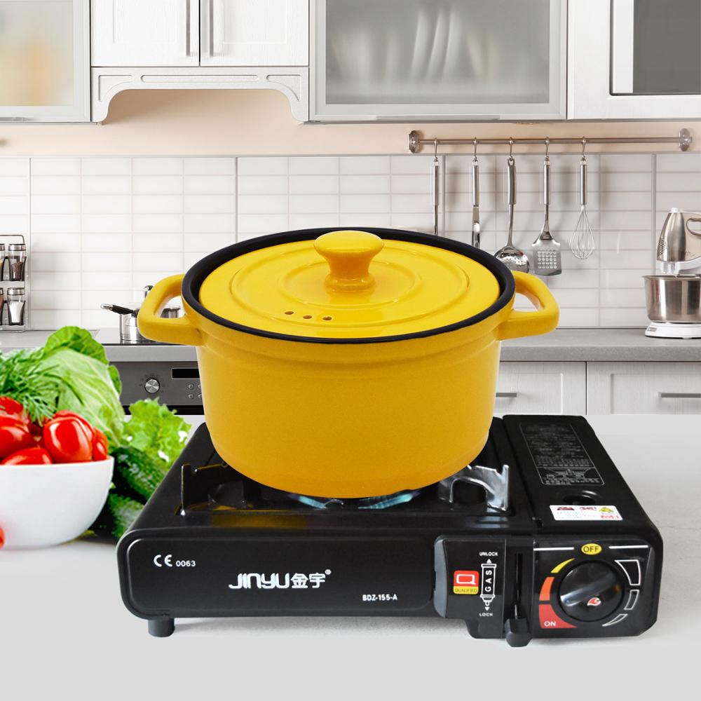 3L Ceramic Cookware Colorful Korean Casserole With Lid Ceramic Tureen Soup Open Fire Earthen Pot Cooking Pot