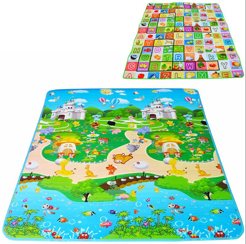 Alfombrillas educativas para juegos de bebé, 1cm de grosor, 1,8 m 2m x, alfombra de Material de espuma EVA para juegos de alfabeto de aprendizaje, Alfombra de gimnasio para escalada de niños: Castel / 200cmX180cmX1cm