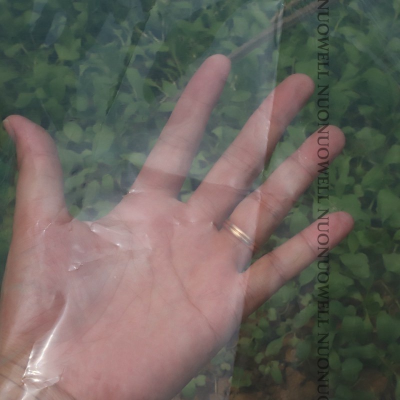 Tykkelse 0.1mm landbrugs drivhusfilm gårdafgrøder vegetabilsk plantedækning gennemsigtig presenningsfilmbredde :2m ~ 12m