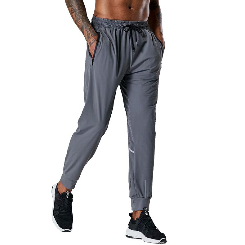 Außen Lange Hosen Männer Lauf Fitness Reißverschluss Ausbildung Hosen FußBall Basketball Atmungsaktive spleißen Gittergewebe Sport Joggen Hosen