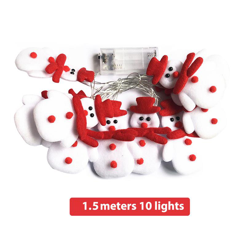 10 20 LEDs Christmas Snowman LED String Lights Battery Operated Fairy Lights Tree Lamp For Xmas Home Garden Bedroom Party Decor: Blue