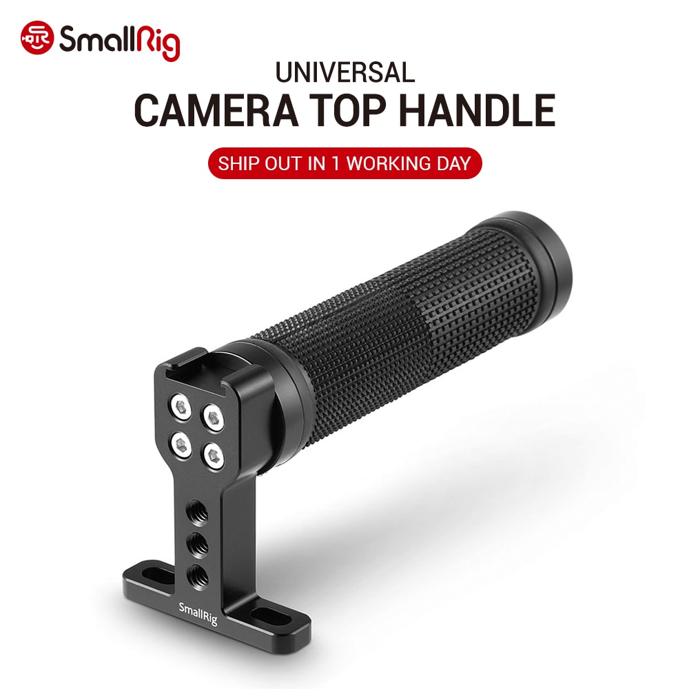 SmallRig Camera Cage Handle Grip Rubber w/ Top Cold Shoe Base for Dslr Video Camcorder Action Stabilizing Top Handle - 1447