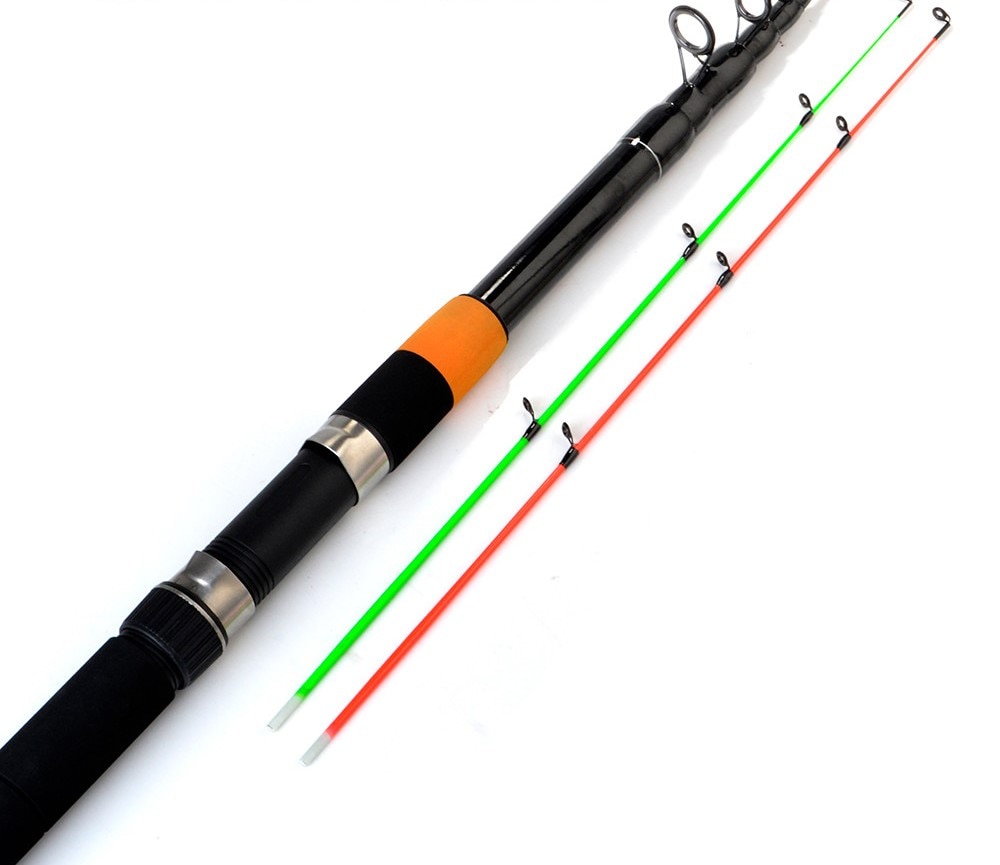 Canne d'alimentation pour roi de poisson C.W 120g canne à pêche télescopique Extra lourde 3.0m 3.3m 3.6m 3.9m avec 2 embouts de canne 60% Fiber de carbone