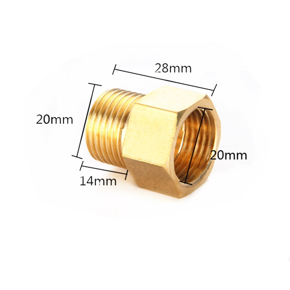 Messing Connector 1/2 "Bsp Man-vrouw Thread Veranderen Koppelstuk Recht In Adapter Fittings 28 Mm 40 Mm 50mm 70 Mm 100 Mm Lengte: 28MM Length