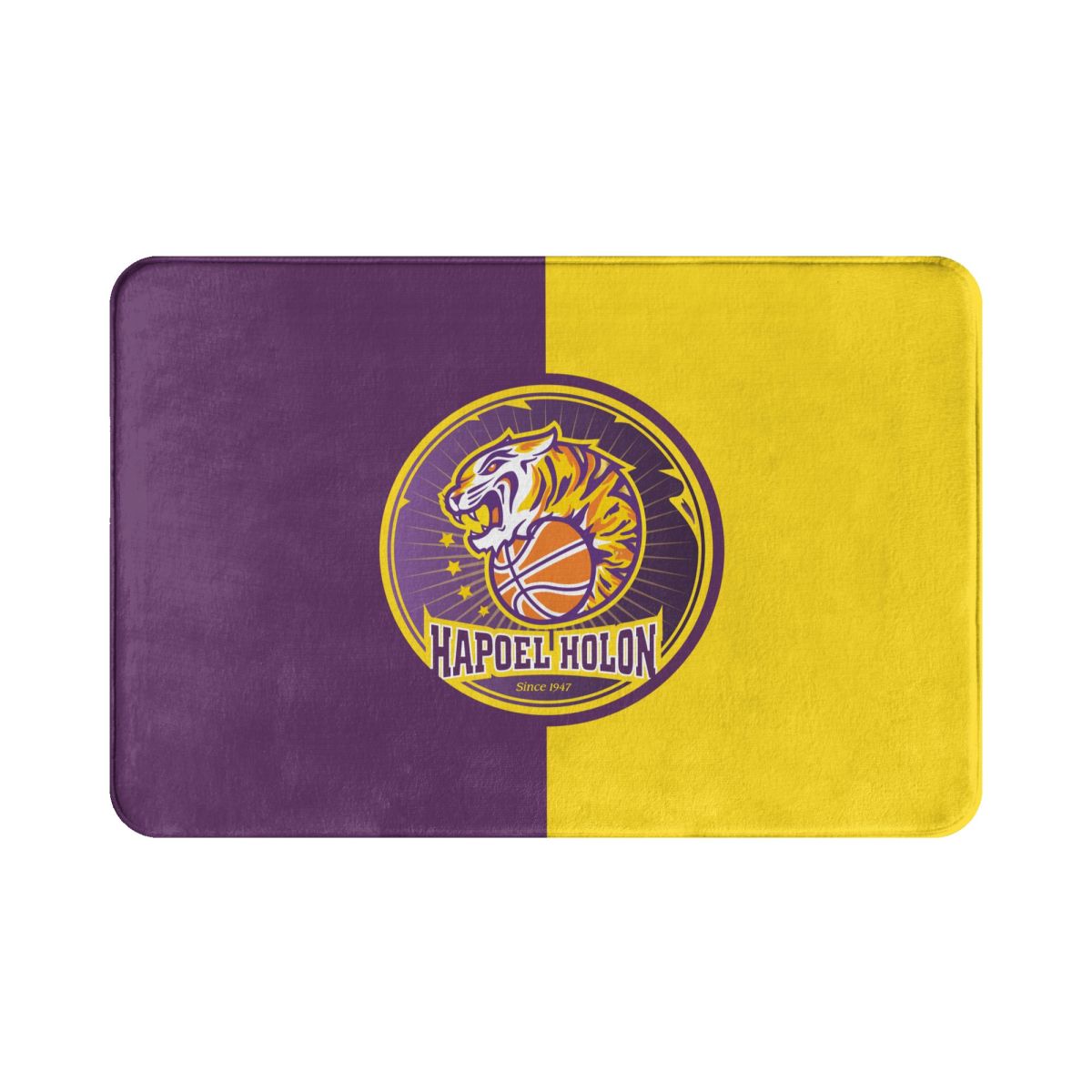 Hapoel holon bc fußmatt, eingangsteppich, gummimatte, dünne, rutschfeste teppichmatte: 1 / 40 x 60cm