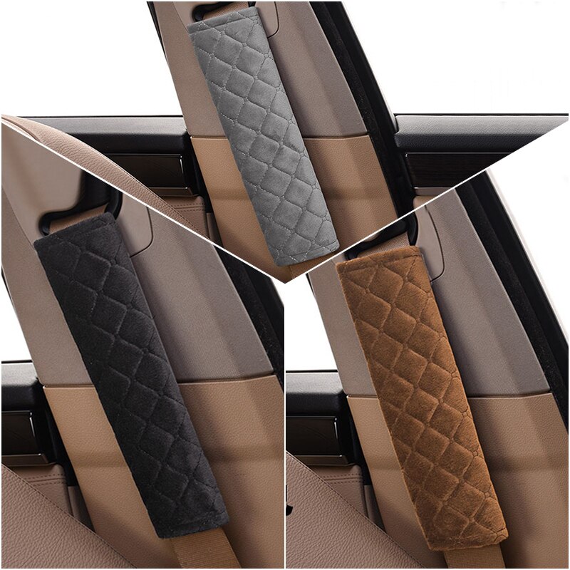 Soft Car Seat Belt Cover Universal Auto Seat Belt Covers Warm Plush Shoulder Cushion Protector Safety Belts Shoulder