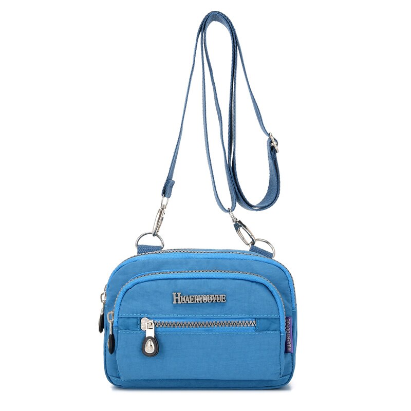 Vrouwen Messenger Bags Kleine Portemonnee Schoudertas Vrouwelijke Waterdichte Nylon Crossbody Tassen Taille Packs Handtassen: sea blue