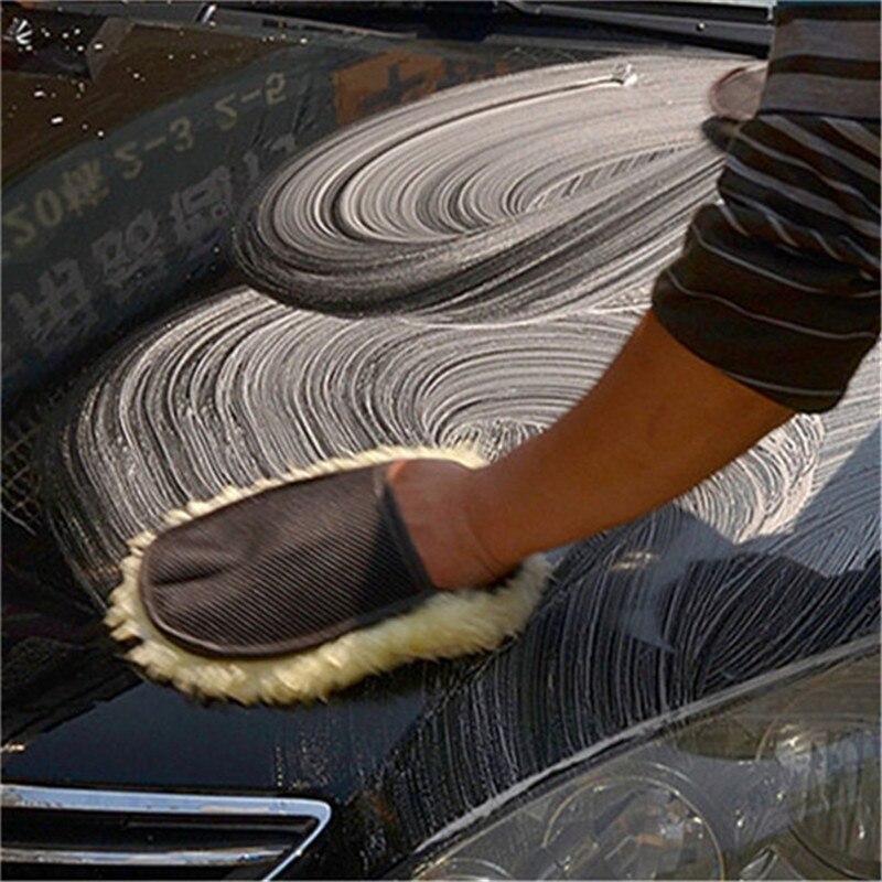 Car Styling Wool Soft Car Washing Gloves Cleaning Brush Motorcycle Washer Care With packaging