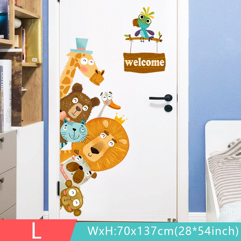 18 styles Large Cartoon Wall Stickers for Kids rooms Baby room Wall Decor Vinyl Removable Wall Decals Home Mural Home Decoration: L