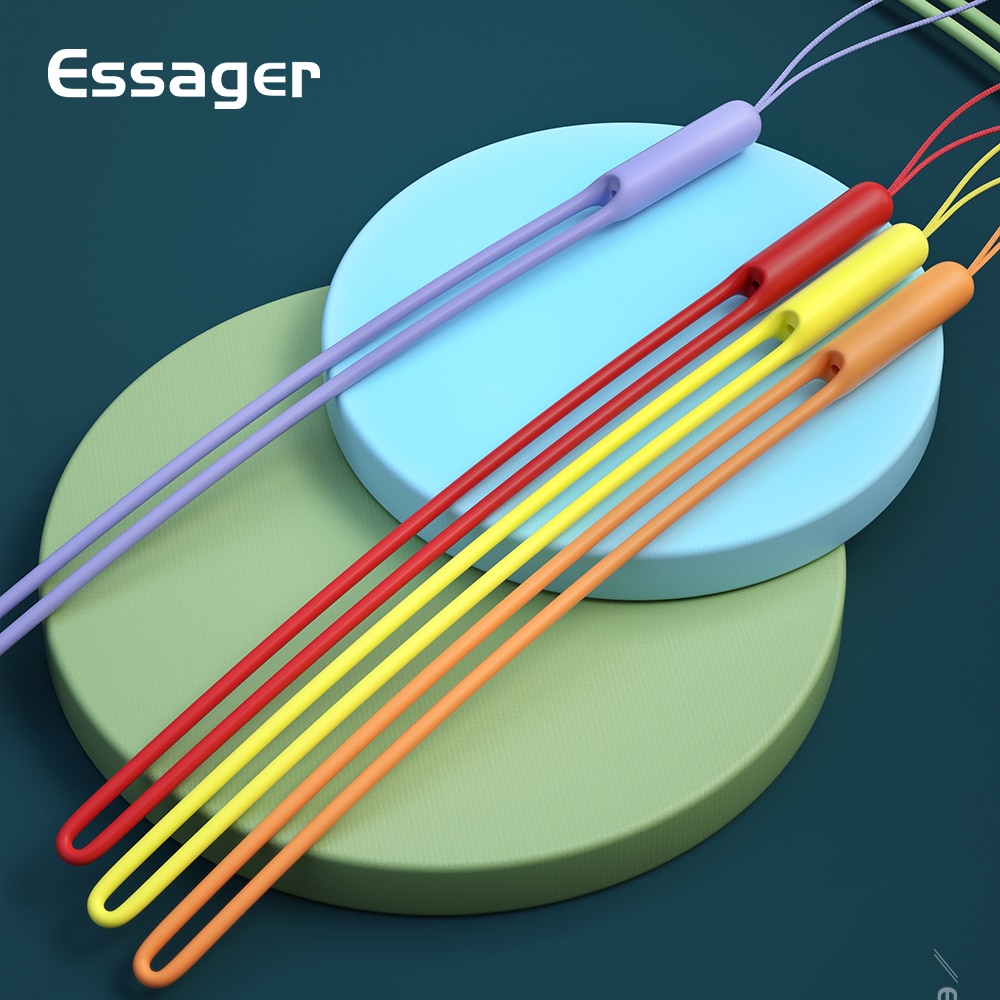 Essager – lanière de poignet universelle en Silicone pour iPhone, Xiaomi, Samsung, cordon pour clé USB, appareil photo