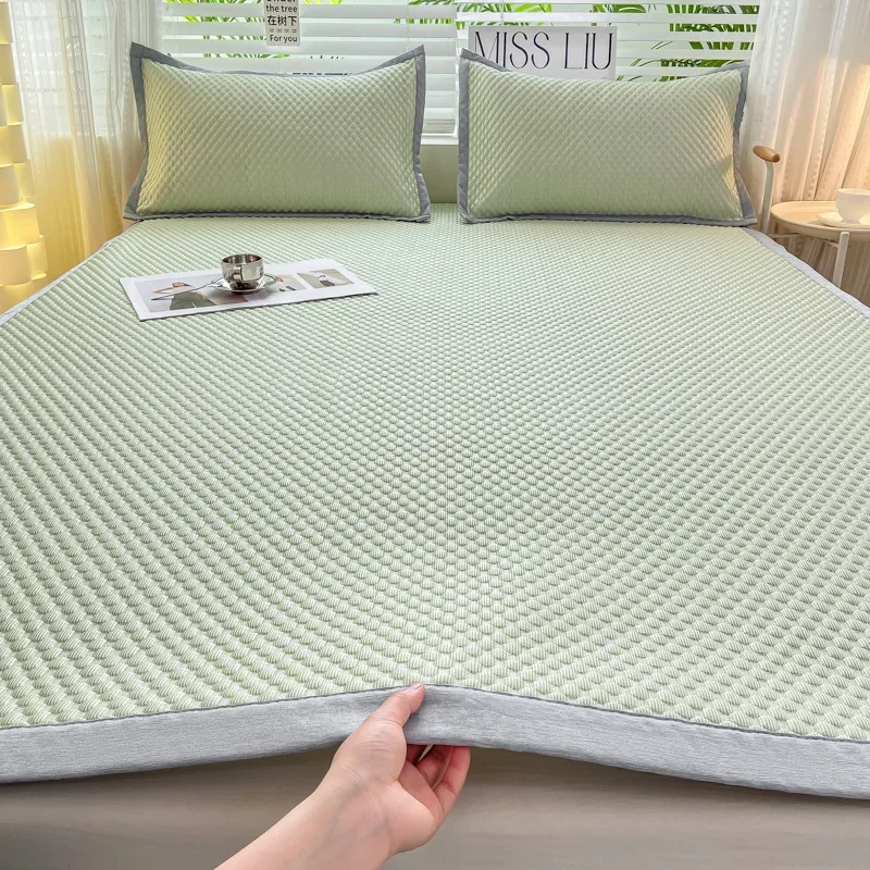 Cool gevoel bonenkoelmat, ijsboon effen kleur airconditioningmat, dubbellaagse zomermat.