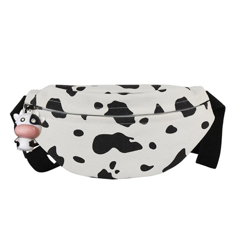 Kvinder ko print talje fanny pack bælte pose rejse hofte bum skulder taske pung taske: 3