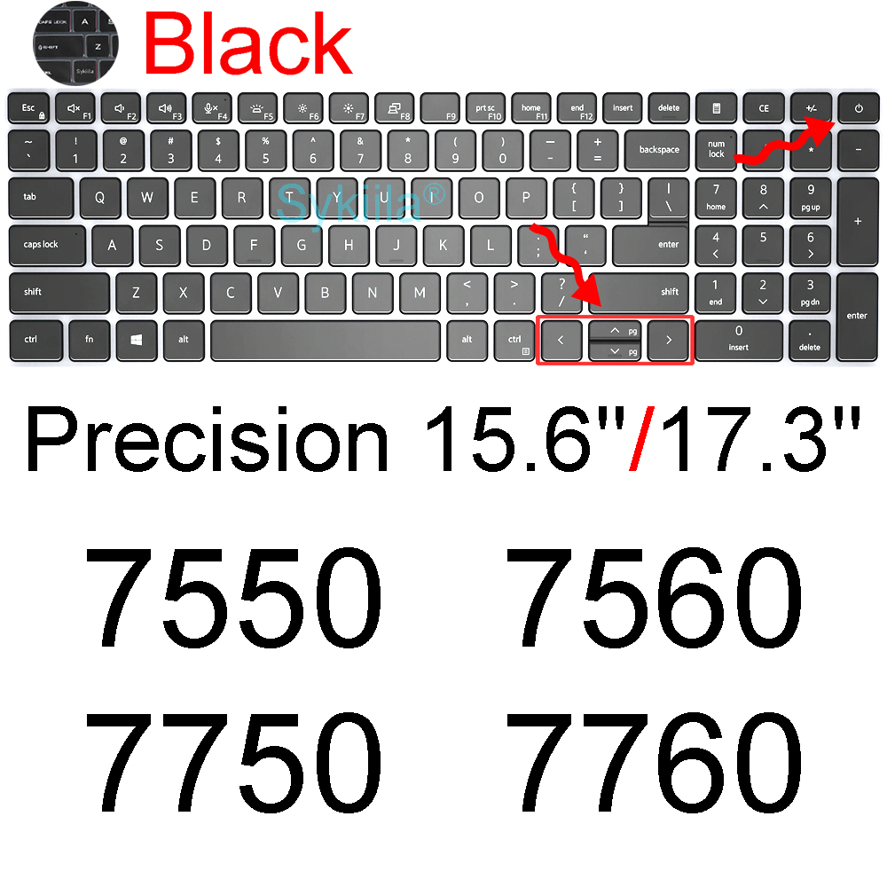 Keyboard Cover for Dell Precision 7550 7560 7750 7760 7720 7730 7740 Mobile Workstation 15.6 17.3 Silicone Protector Skin Case: Gold