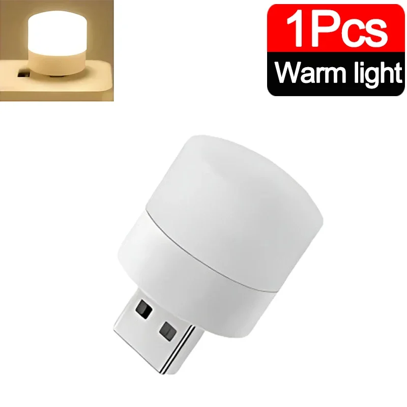 Mini bombillas de luz nocturna USB protección ocular blanca cálida luz de lectura de libros enchufe USB PC lámpara LED de carga de energía móvil: Verde claro