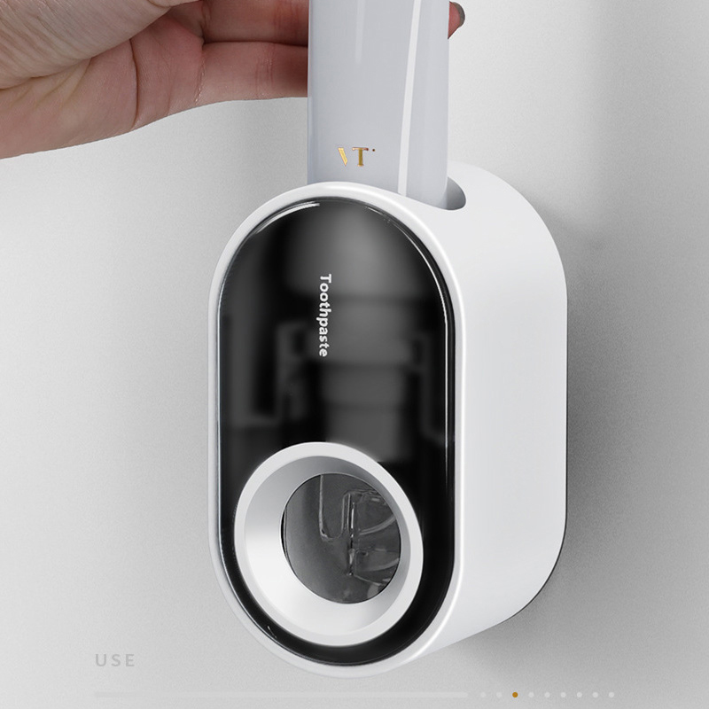 Wall-mounted Automatic Toothpaste Squeezer Storage Rack Toothpaste Dispenser Bathroom Accessories High Waterproof