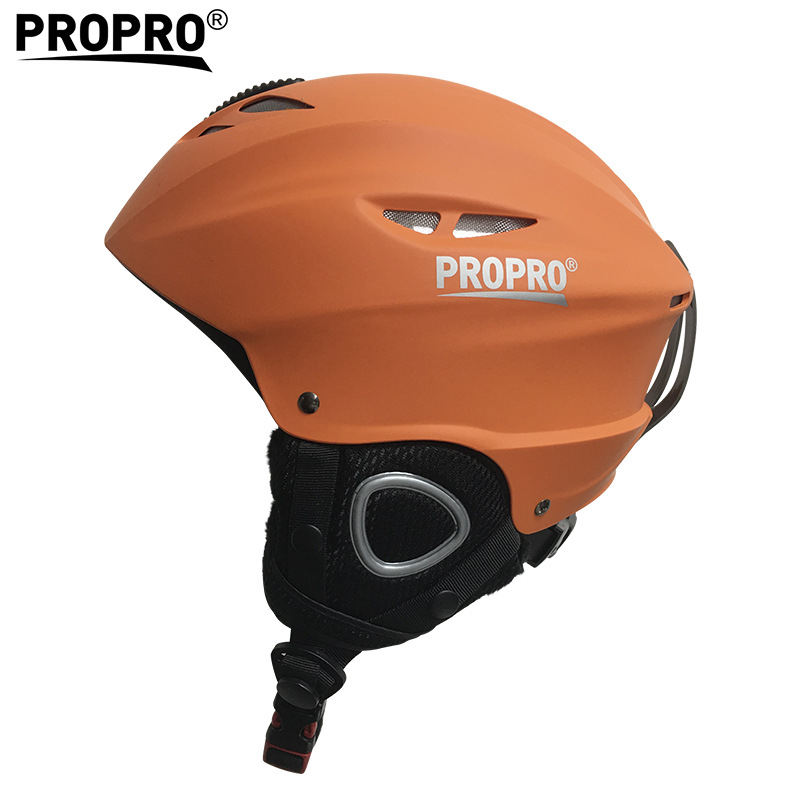 PROPRO Kinderen Ski Veiligheid Helmen Winter Warm Skiën Helm Volwassenen Outdoor Snowboard Sneeuwscooter Helm Sport Schaatsen Helm: Orange / S(51-54)