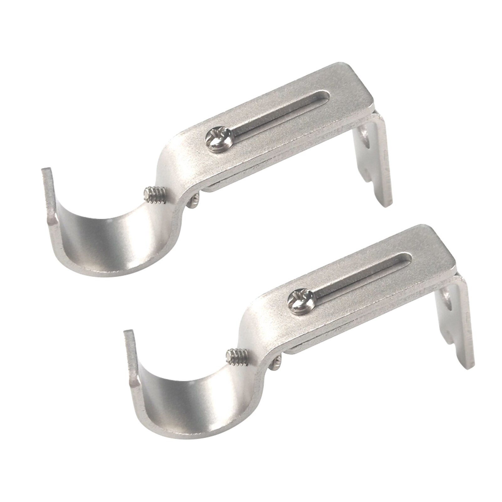 Living Room Bedroom Adjustable Length Window Frame Iron Easy Install Curtain Rod Bracket Support Wall Mounted With Screws Home