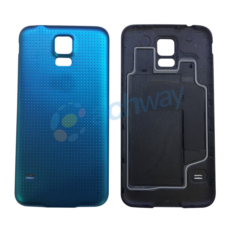 5.1 "Voor Samsung Galaxy S5 I9600 G900 G900F Terug Batterij Deur Achter Behuizing Cover Case Voor Samsung S5 Batterij cover Vervanging: Blauw