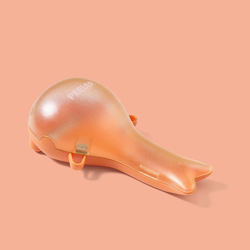 OYOREFD éplucheur de baleine multifonction, dessin animé mignon, ustensile de cuisine en acier inoxydable pour éplucher les légumes, les fruits et les pommes de terre, Gadget de cuisine: Orange