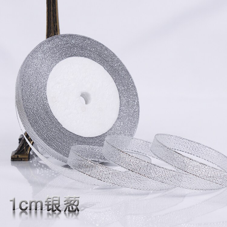 Ruban Satin licorne doré & argent 0.3-5CM | Pour emballage , ruban pailleté de décoration de mariage, pour noël halloween bricolage: onion 10mm  silver