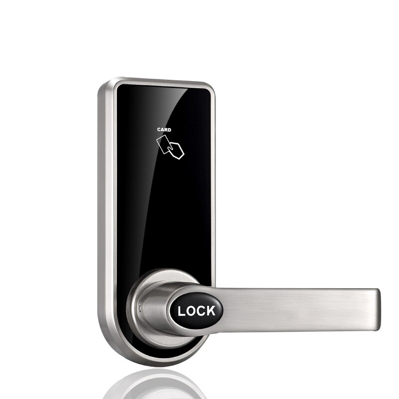 Keyless hotel room security door locks with RFID card reader