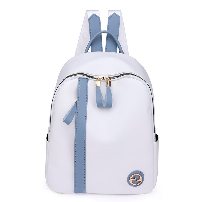 Mode Pu Leer Vrouwen Rugzak Casual School Rugzak Voor Vrouwen Grote Capaciteit Rugzak Rugzak Dagrugzak Mochila: WHITE