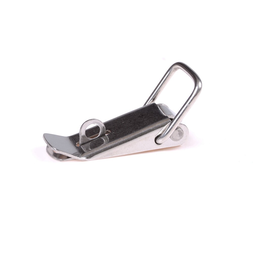 1PCS Cabinet Boxes Spring Loaded Latch Catch Toggle Locks Hasp Iron Hasp For Sliding Door Window Cabinet 27*74mm