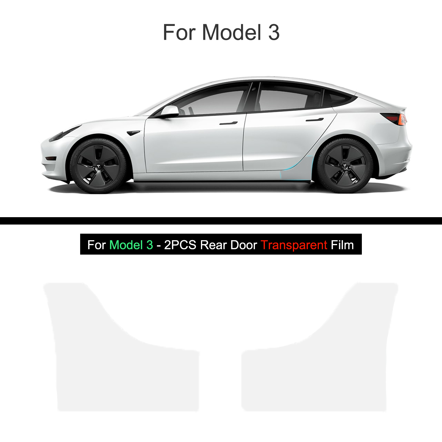 Schwarz TPU Auto Körper Schutz Film Unsichtbare Für Tesla Modell 3/Y -2023 Vorne Hinten Tür Erweiterte transparente Auto Kleidung einstellen: Gold