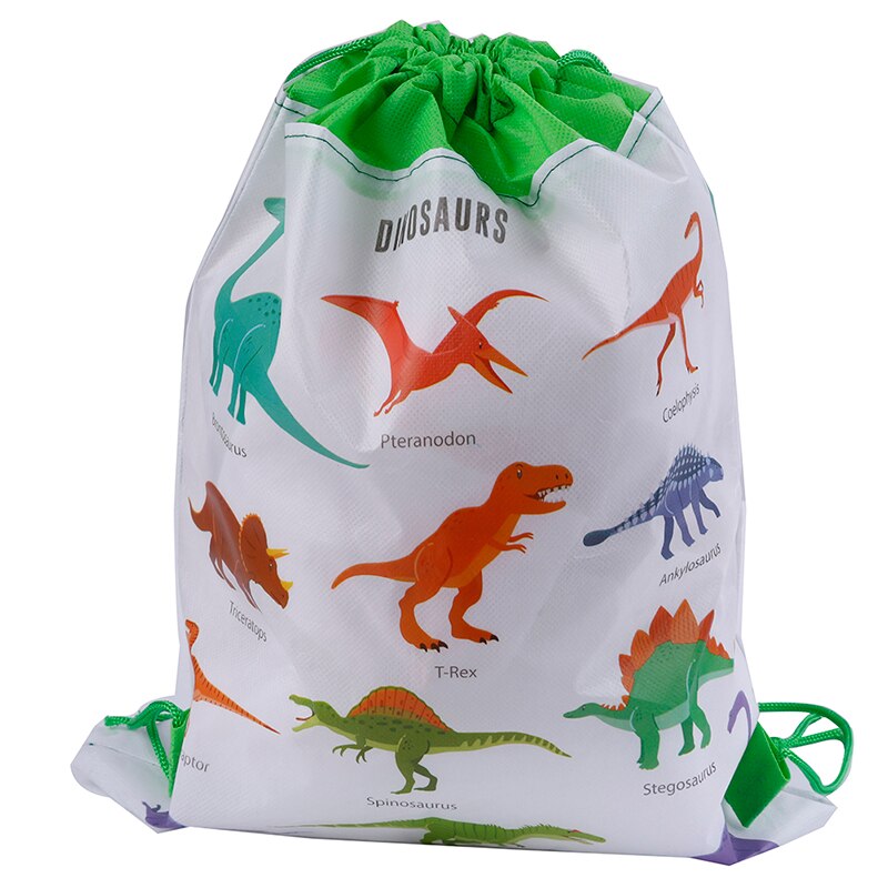 Dinosaur Drawstring Bag For Travel Storage Package Cartoon School Backpacks Children Birthday Party Favors